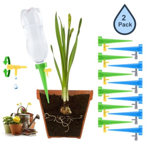 Garden Plant Self Watering Spikes Stakes Waterer Device With Control Valve NEW K