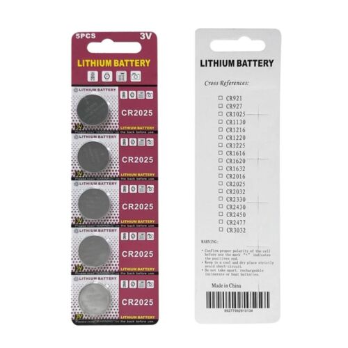 5Pcs/pack 3V CR2025 Coin Batteries Button Lithium Battery For Remote Watch CA