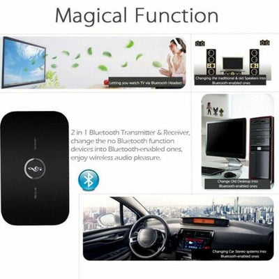 Bluetooth 5.0 Receiver 2 in 1 Audio Wireless Adapter for Car Stereo TV Speaker