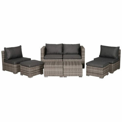 8pc Outdoor Patio Furniture Set All Weather Wicker Rattan Sofa Chair