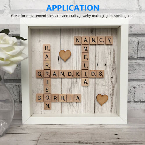 400pcs Wooden Alphabet Letter Crafts Wooden Tiles Decorations For DIY Home Event