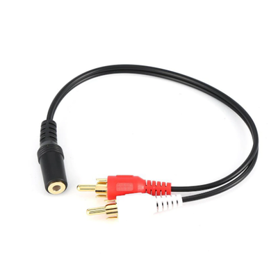 3.5mm Audio to 2 RCA Cable Stereo Female to 2 RCA Male Y Splitter Aux Lead