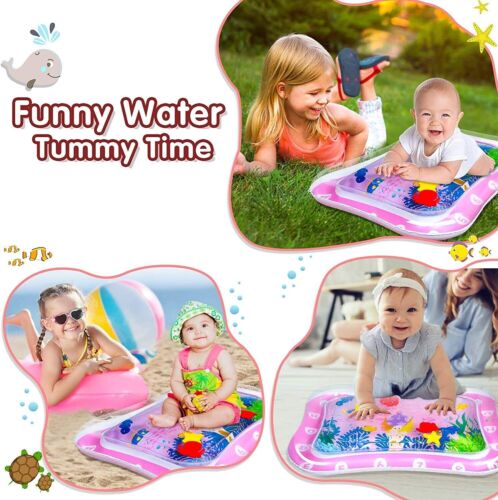 Inflatable Baby Tummy Time Water Mat Sensory Toys for 3 to 12 Month Activity toy