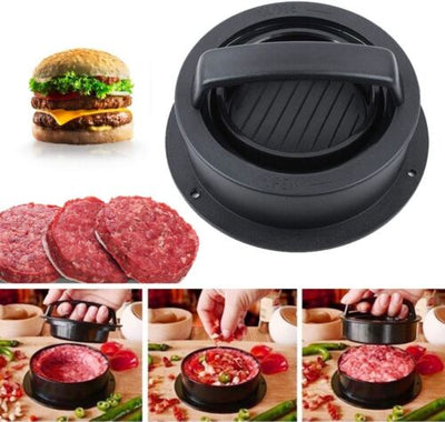 Non Stick 3 in 1 Burger Press Stuffed Hamburger Patty Molds Sliders BBQ Maker CA