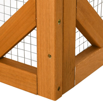 Cat Cage Wooden Pet Enclosure with Waterproof Roof, Platforms, Lock, Orange 196393161371