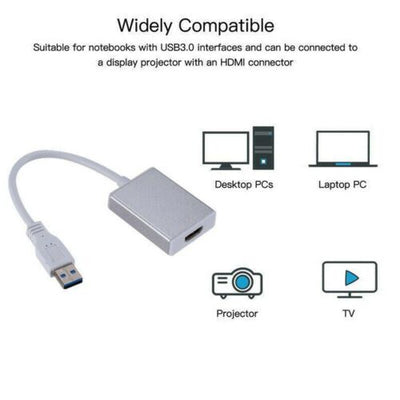 Converter USB 3.0 to HDMI Display Graphic Adapter For Laptop PC HD 1080P