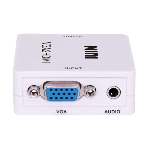 Mini VGA To HDMI Converter Box with HD 1080P Audio Adapter Connector for Laptop