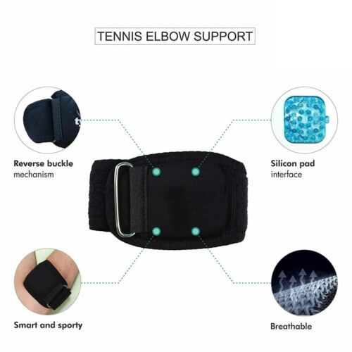 Compression Elbow Brace Support - Golf and Tennis Elbow pain Brace Strap