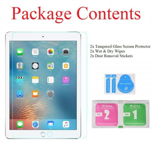 2 PACK Tempered Glass Screen Protector for iPad Mini 2 3 4 5 Air 9.7 10.2 12.9