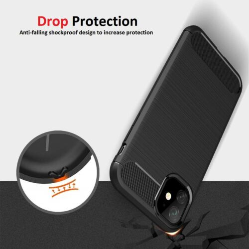 For iPhone 11 / 12 Case - Carbon Fiber Shockproof Back Cover For iPhone Pro Max