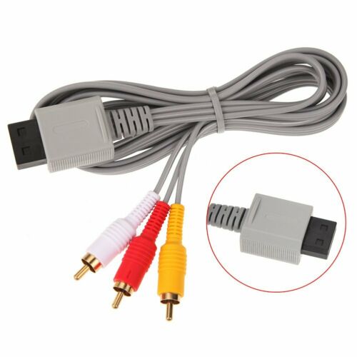 For Nintendo Wii / Wii U Cable - RCA AV Composite Cord Adapter Audio Video