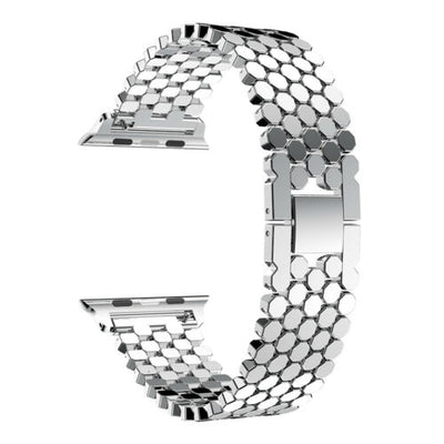 For Apple Watch 38 40 42 44 mm - Stainless Steel Hexagon Link Band Strap iWatch