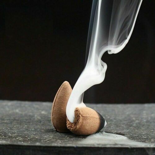 50Pcs Backflow Tower Incense Cones Mix Floral Hollow Smoke Cones Aromatherapy