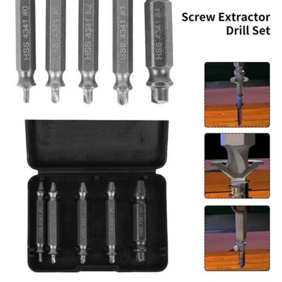 Damaged Screw Extractor Speed Out Drill Bits Tool Set Broken Bolt Remover NEW K