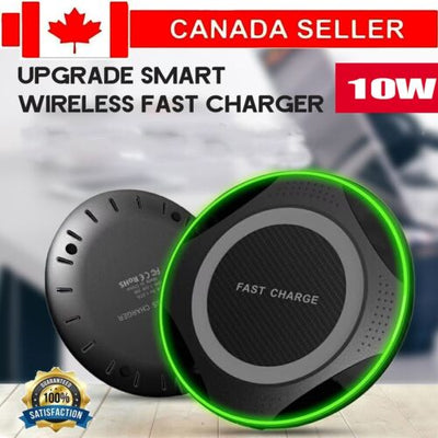 10W Qi Wireless Charger Fast Charging Pad Compatible with Galaxy Huawei  S9 S8
