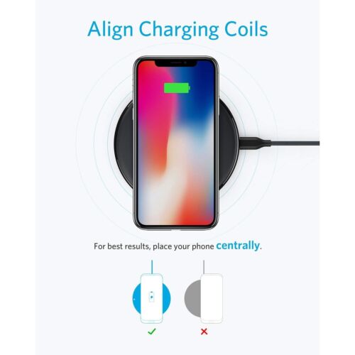 10W Qi Wireless Charger Fast Charging Pad Compatible with Galaxy Huawei  S9 S8