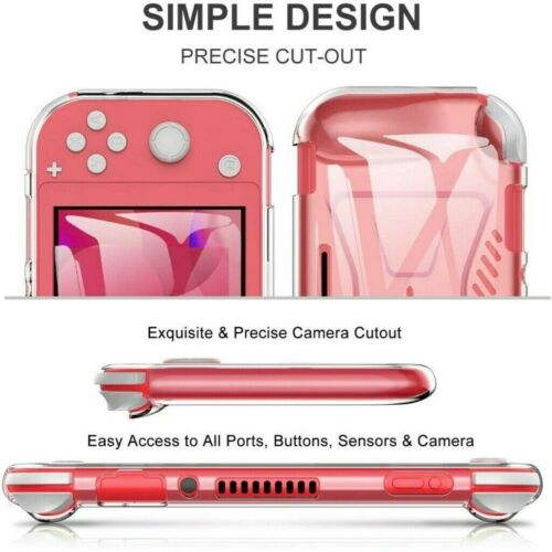 For Nintendo Switch Lite Case - Clear Soft TPU Silicone Transparent Back Cover