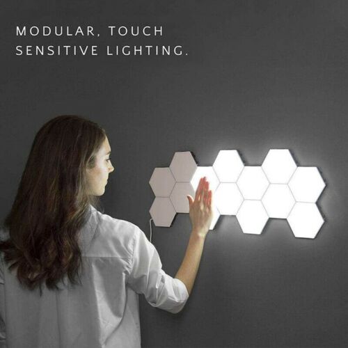 5PCS LED Night Lights Creative Art Honeycomb Modular Assembly Touch Night Light