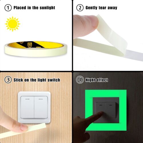 3M*10mm Luminous Tape Self-adhesive Glow In The Dark Safety Home Decorations