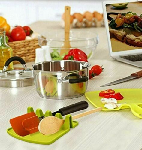 Spoon Rest Kitchen Holder Cooking Silicone Heat Resistant Utensil Kitchen Tools