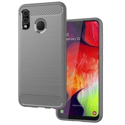 For Samsung Galaxy A10e & A20e Case - Shockproof Carbon Fiber Soft TPU Cover