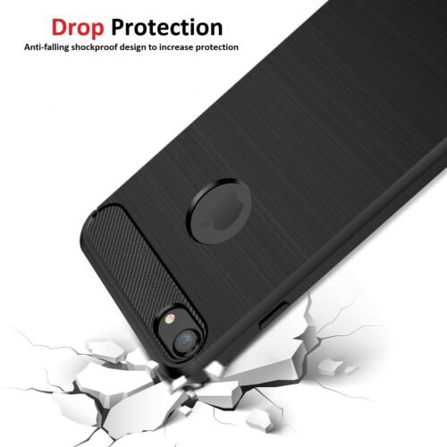 For iPhone 7/8 & iPhone 7/8 Plus Case - Shockproof Carbon Fiber Soft TPU Cover