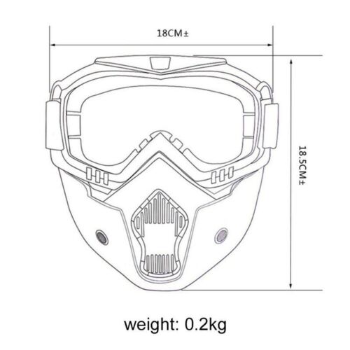 Motorcycle Sports Goggles Face Mask Eyewear Glasses Motocross Race Bike CA