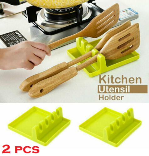 Spoon Rest Kitchen Holder Cooking Silicone Heat Resistant Utensil Kitchen Tools