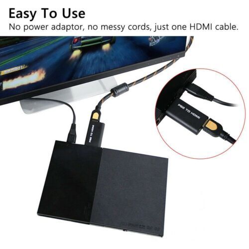 PS2 to HDMI Video Converter Adapter with 3.5mm Audio Output NEW K