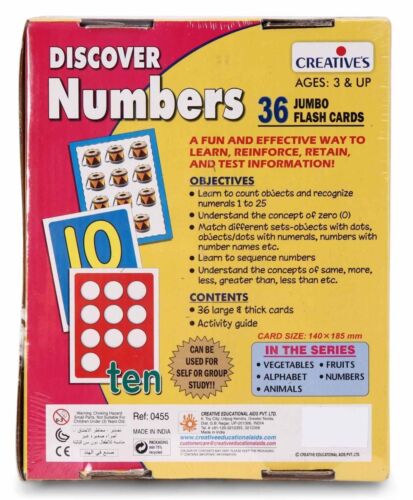 Creative Educational - Discover Numbers Flash Cards Book For Kids Xmas Gift