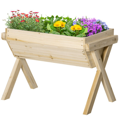 Raised Garden Bed Elevated Planter Box w/ Non-woven Fabric for Backyard, Patio