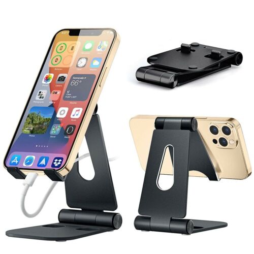 Adjustable Folding Cell Phone Stand Holder Mount Desk Dock For iPhone Samsung