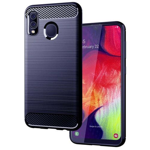 For Samsung Galaxy A10e & A20e Case - Shockproof Carbon Fiber Soft TPU Cover