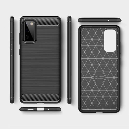 For Samsung Galaxy S20 FE Case - Shockproof Carbon Fiber TPU Heavy Duty Cover