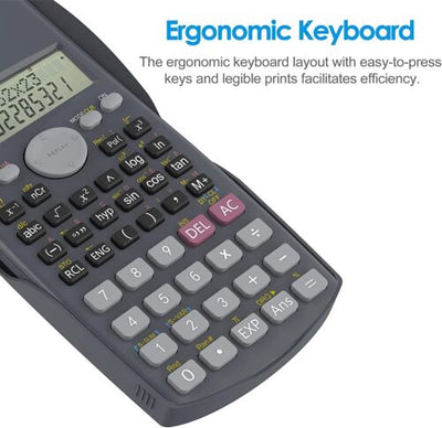 SCIENTIFIC CALCULATOR ELECTRONIC OFFICE 12 DIGITS SCHOOL EXAMS GCSE WORK OFFICE