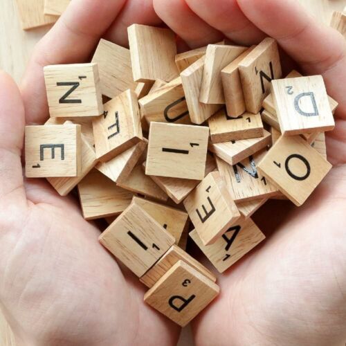400pcs Wooden Alphabet Letter Crafts Wooden Tiles Decorations For DIY Home Event