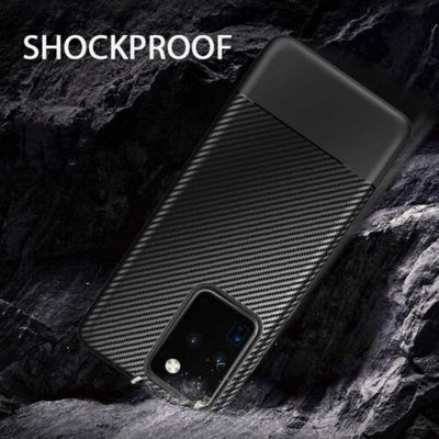 For Samsung Galaxy S20 Plus Ultra Case - Carbon Fiber Shockproof Soft Back Cover
