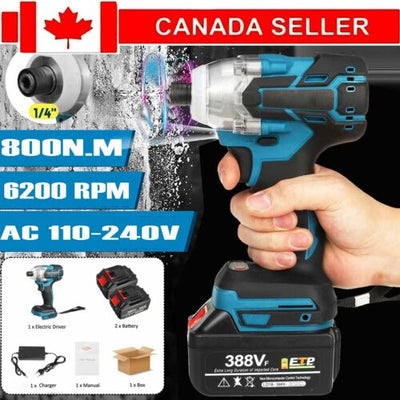 Electric Impact Wrench Screwdriver Cordless Brushless Power Tool for Makita