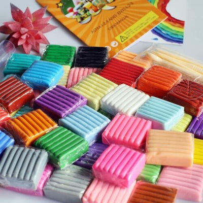 50 Colours  Clay DIY Kit Polymer Oven Bake With Modeling Tools Toy Accessories