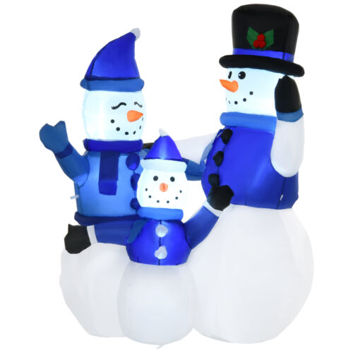 4FT Tall Large LED Lighted Christmas Inflatable Snowmen Holiday Decorations