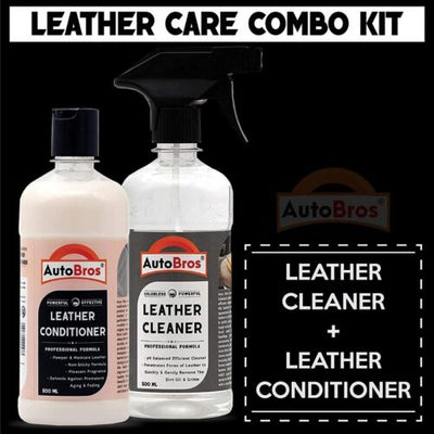 Leather Cleaner Conditioner &amp; Microfiber Cloth Sponge Kit For Multi-Purpose CA