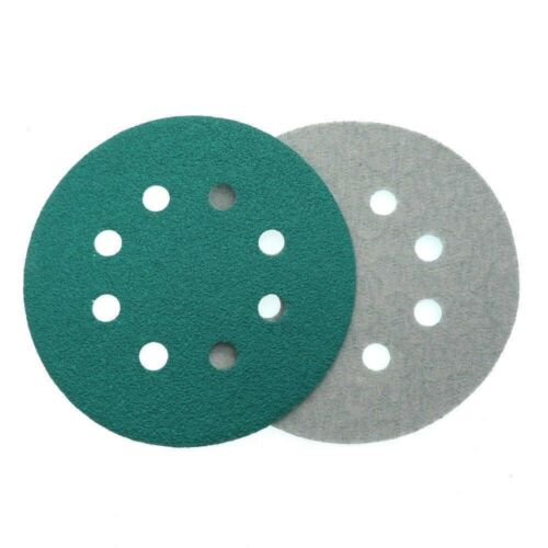 Green 100 Sheets of 6 inch 8 Hole Sandpaper 150 mm Round Flocking 80-400 grit CA