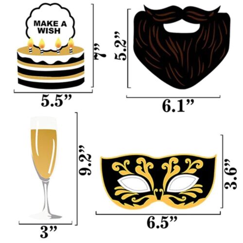 21 Pieces Party Photo Booth Props for Birthday Weddings New Year Party Supplies