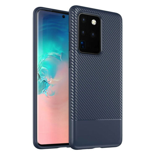 For Samsung Galaxy S20 Plus Ultra Case - Carbon Fiber Shockproof Soft Back Cover