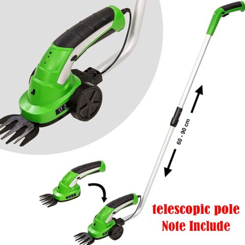 2 in 1 Electric Hand Held Grass Shear Hedge Trimmer Shrubbery Clipper Cordless