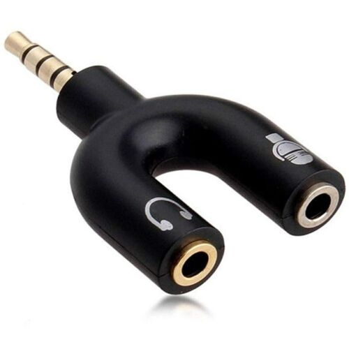 4 Position Pole 3.5mm Stereo Splitter Audio to Mic Headset Jack Plug Y Adapter