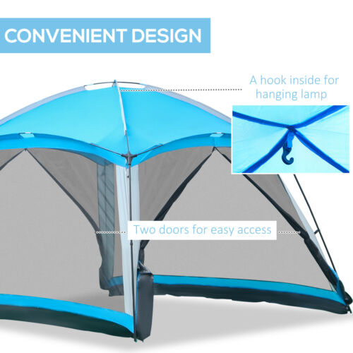 8 Person Camping Tent Dome Tent with Carry Bag and 4 Mesh Walls, Easy Set Up