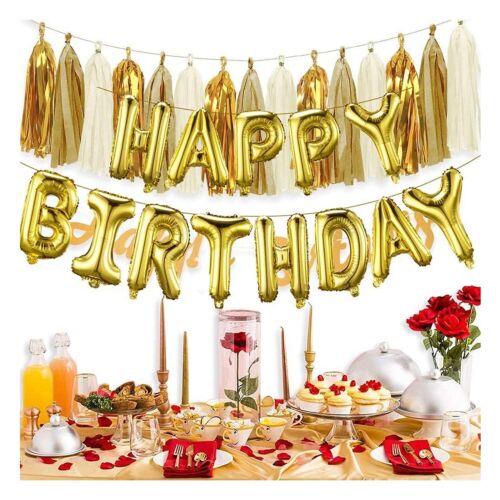 Happy Birthday Letter Foil Balloon Birthday Party Supplies for Party Decoration