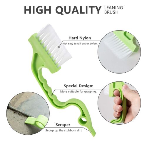 Window Trench Doors Track Groove Cleaning Brush Tools Dust Cleaner Kitchen Brush