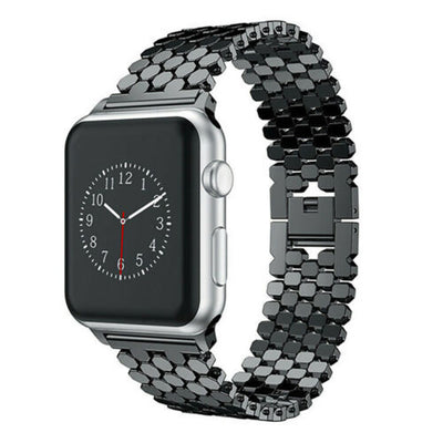 For Apple Watch 38 40 42 44 mm - Stainless Steel Hexagon Link Band Strap iWatch